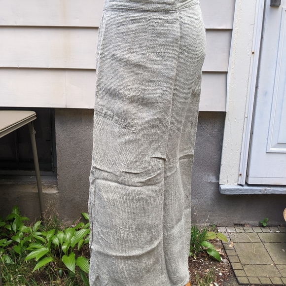 FLAX 100% Linen Wrap Skirt Sz M with FLAW see pics - Picture 8 of 11